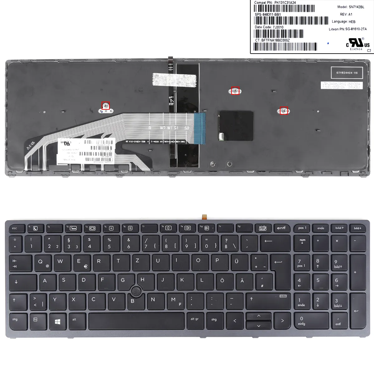 Picture of HP Zbook 15 G3 G4 / 17 G3 G4 GRAY FRAME(with point backlit）WIN8